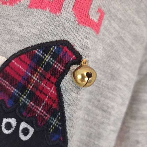 Rockin Around Christmas  Sweater dress Sheep Bell Gray Nordic Ugly Sweater XXL - Picture 4 of 13